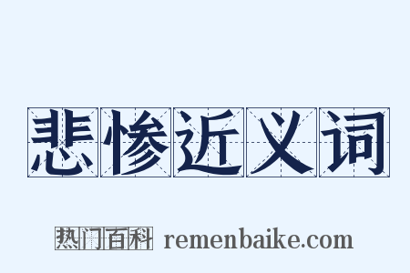 悲惨近义词是什么意思的图片